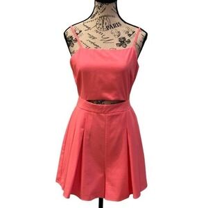 Barbie Pink Tie Back Cutout Romper | WOMENS‎ | Mainstrip | Large | NWT | SKU110
